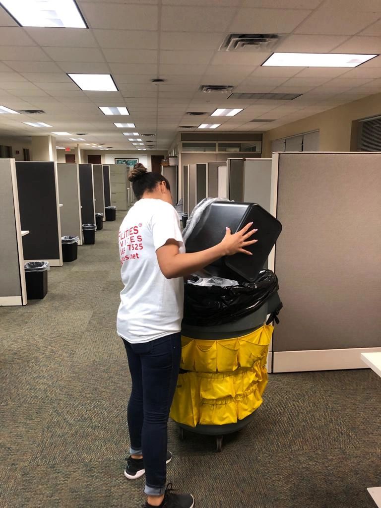 Janitorial cart in office